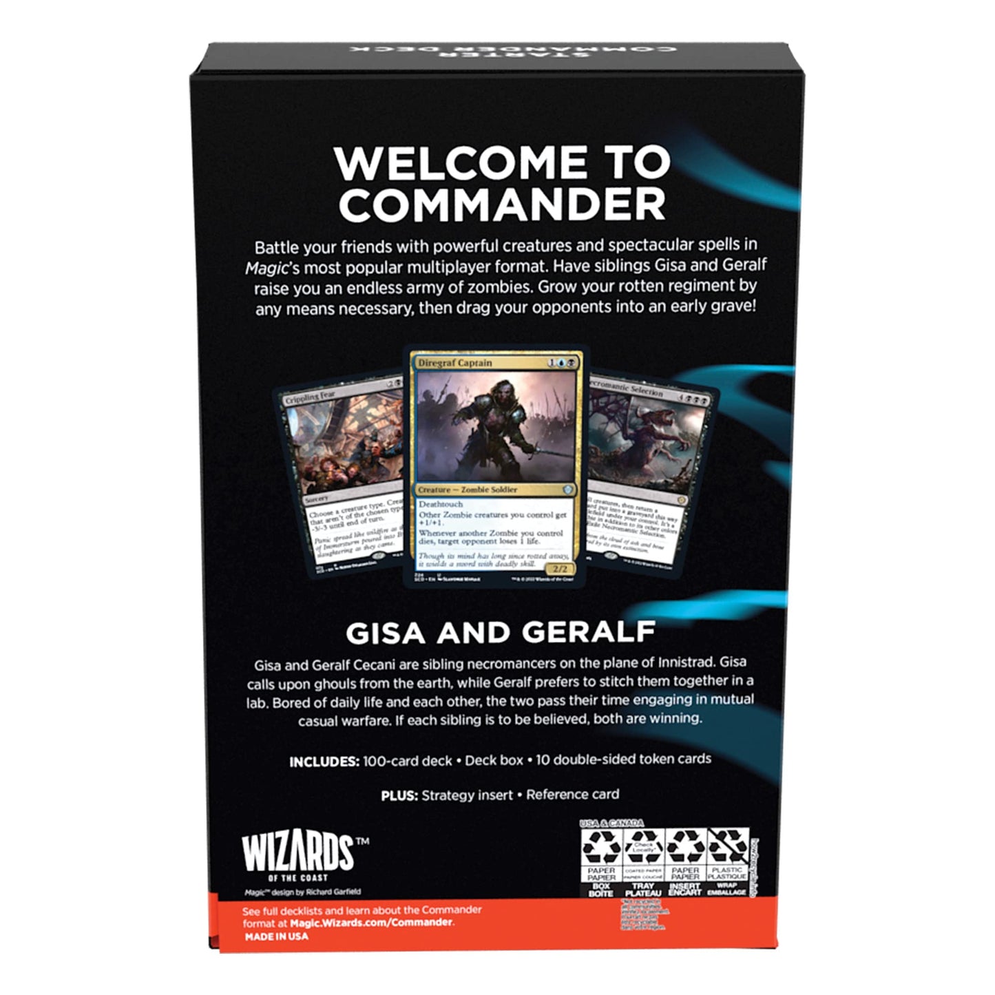 Magic: The Gathering Starter Commander Deck - Grave Danger (Blue-Black) | Ready-to-Play Deck for Beginners and Fans | Ages 13+ | Collectible Card