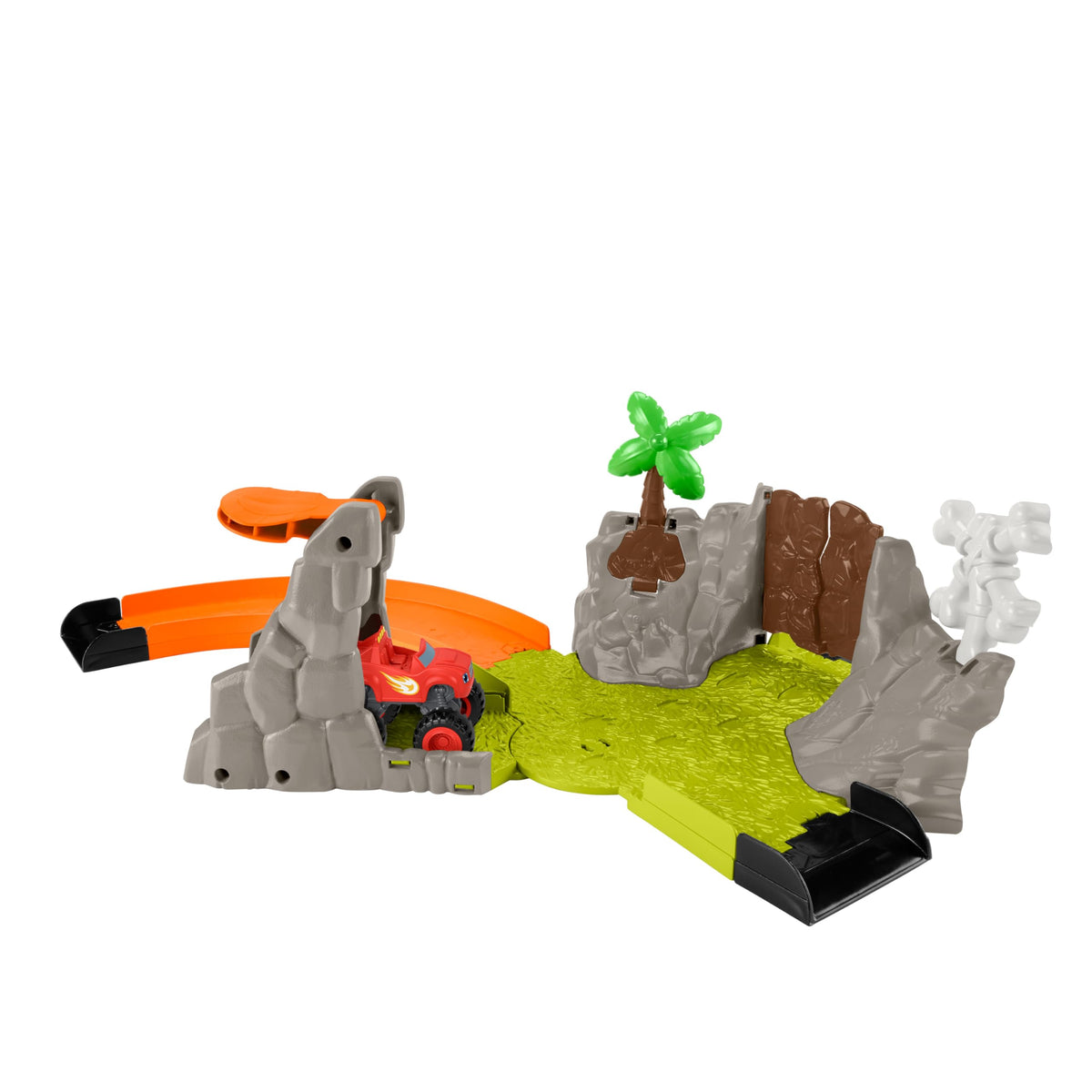Fisher-Price Nickelodeon Blaze Slam & Soar Blaze - Action Packed Race Track with 3 Start Options and 3 Destruction Targets for Children from 3 Years,