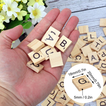 kukmakri 1800 PCS Wood Letter Tiles, Mini Wooden Tiles A - Z Capital Letters and Wooden Letter Tiles for Crafts, Wall Decor, Phonics & Spelling