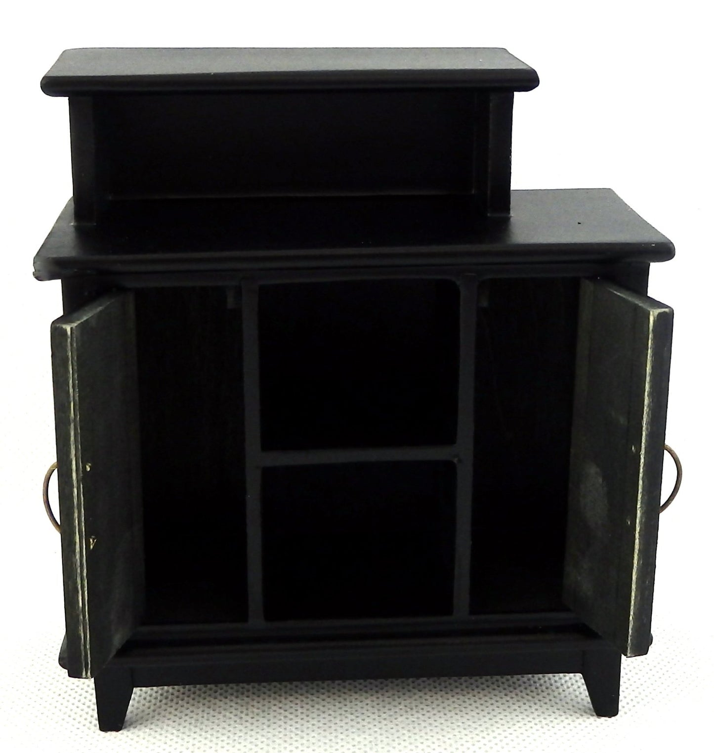 Melody Jane Dolls Houses Black Bar High Cabinet Miniature Dining Room Study Furniture 1:12