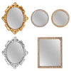 SAMCAMI Dollhouse Accessories Mini Mirror, 1/12 Scale Doll House Accessories and Furniture, Miniature Dollhouse Mirror, 5 Pieces