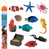 Safari Ltd. Coral Reef Toob - 11 Marine Life Figurines - Scuba Diver, Fish, Treasure, and More - Educational Toy Set for Boys, Girls, and Kids Ages 3+