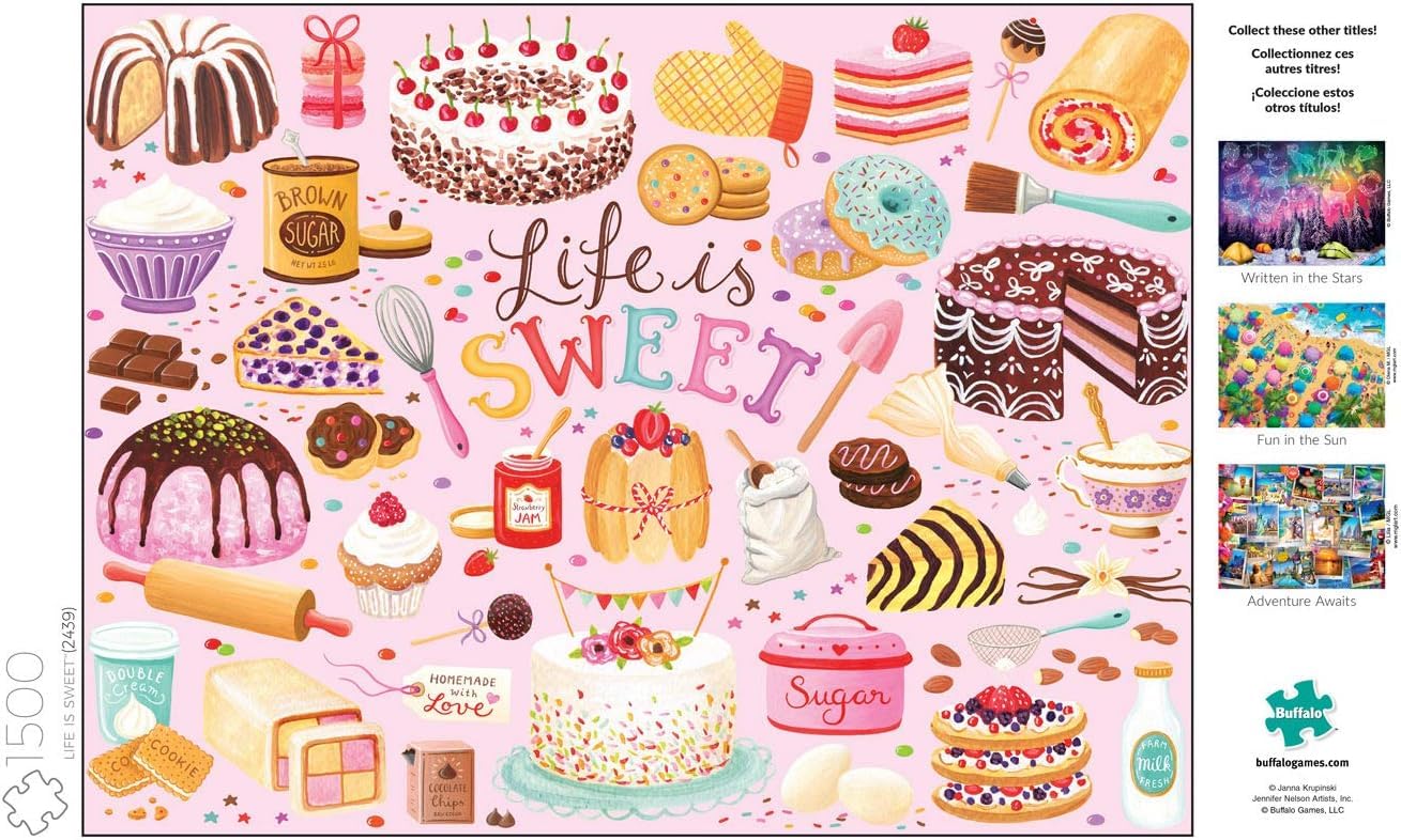 Buffalo Games - Life is Sweet - 1500 Piece Jigsaw Puzzle for Adults