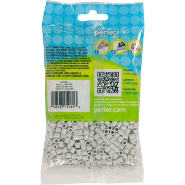 Perler Beads Fuse Beads for Crafts, 1000pcs, Light Gray, Small