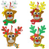 4E's Novelty Reindeer Christmas Ornament Craft for Kids (12 Pack) Updated Edition - Foam Bulk Arts and Crafts Kit for Kids Toddlers 4-8 DIY Craft