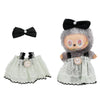 Evowatt 2-Piece Doll Outfit Set for Labubu Dolls - Hair Clip and Dress Set, Adorable Clothing Accessories for 17cm Dolls (Doll Not Included)_Green