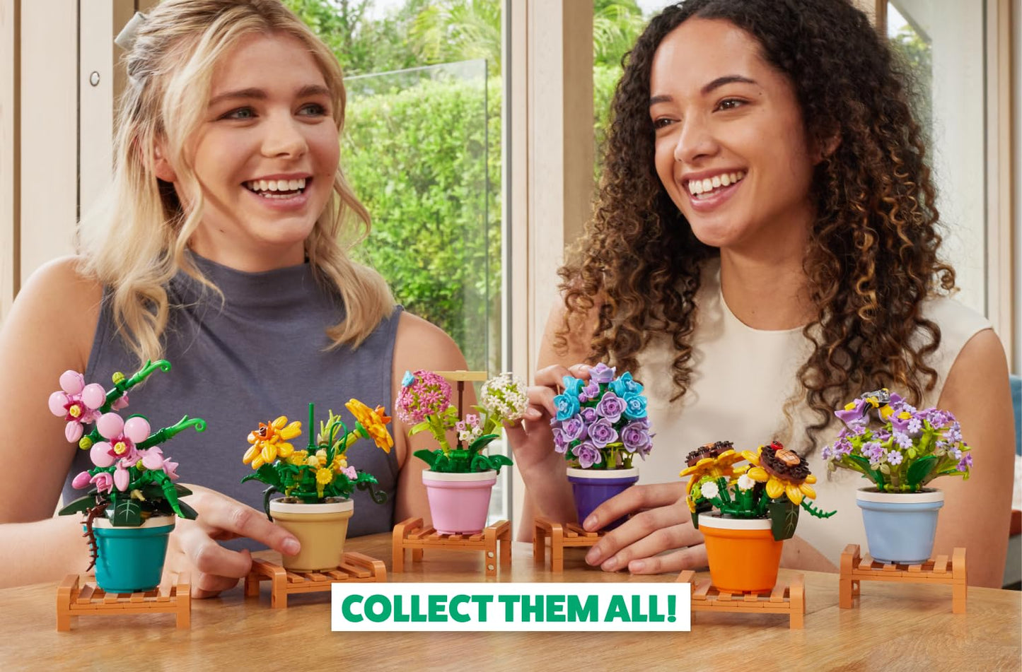 MAX Premium Garden Pot Plants Building Bricks Collection (up to 233 Pieces, 6 to Collect). (Cosmos Sulphureus, 1 Capsule)