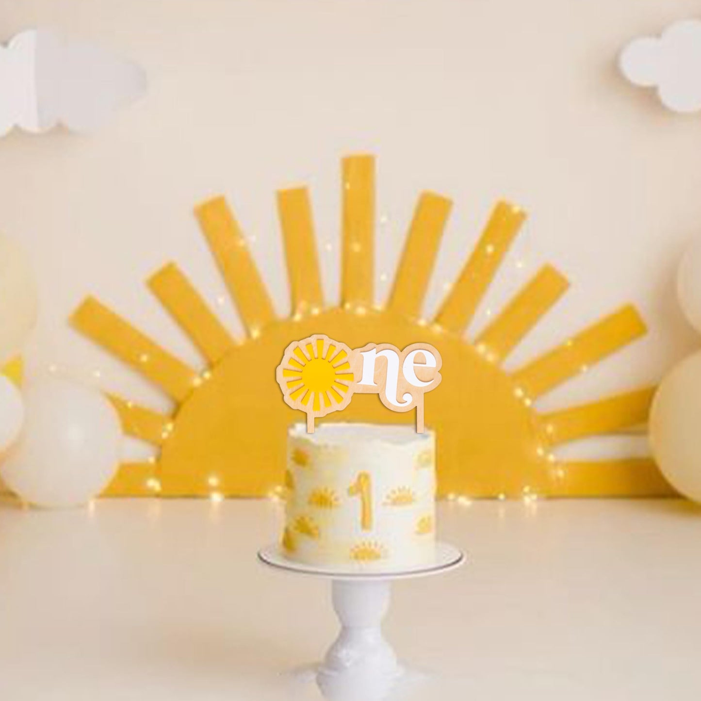 UDOTE Sun One 1st Birthday Cake Topper