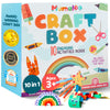 Mumaloo Craft Box for Kids - 10 Creative Arts and Crafts for Kids Ages 4-8, Fun, No Mess Educational Preschool & Homeschool Art Projects, Toddler