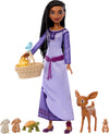 Mattel Disney Wish Toys & Accessories, Woodland Animals of Rosas Set with Asha Fashion Doll & 6 Surprises Including Animal Figures, Inspired by