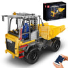 Mould King 17092 Articulated Dump Truck Building Set, Engineering Vehicle with Battery and Remote Control, Collectible Set for Adults (1230 Pieces)