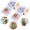 Mini Catholic Saint Stickers, Round Adhesive for Crafts, School Supplies and Faith Formation Activities, 1.5 Inches Diameter (200 Total)