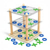 3D Ultimate Wooden Tic Tac Toe Board Game - Classic XO Strategy Game for Kids & Adults, Fun Family Table Games Night, Durable Wooden Tabletop Game