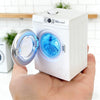 1:12 Scale Dollhouse Miniature Washing Machine, Real Rotating Drum, Openable Lid & Drain Pipe, Mini Home Appliance Model for Dollhouse Decor & Micro
