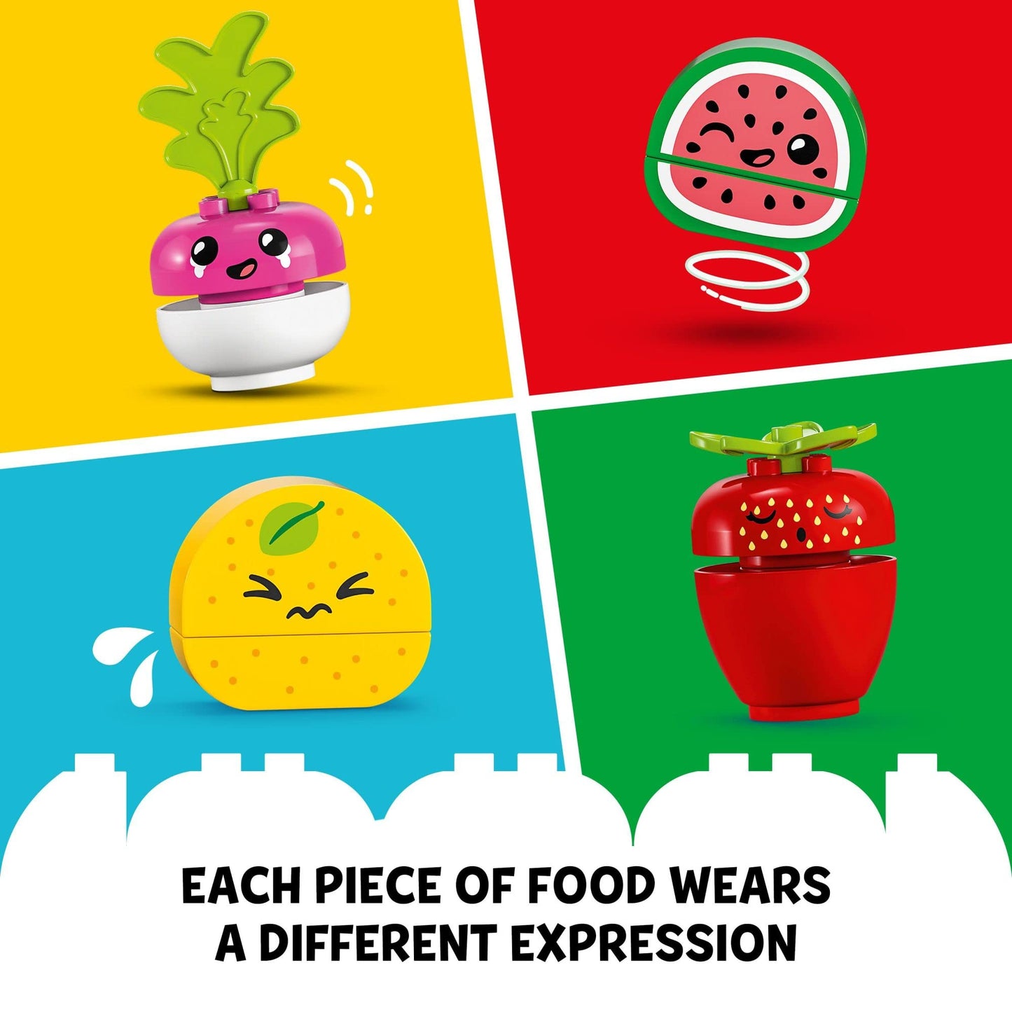 LEGO DUPLO My First Organic Market 10983, Fruit and Vegetables Toy Food Set, Learn Numbers, Stacking Educational Toys for Toddlers 18 Months - 3 Years