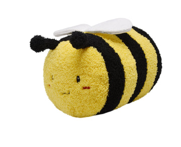 YONLIT Fuzzy Bumblebee Stuffed Animal with Smile Face and White Wings Super Cute Plush Bee Toy Excellent Gifts for Kids or Honey 12 Inch