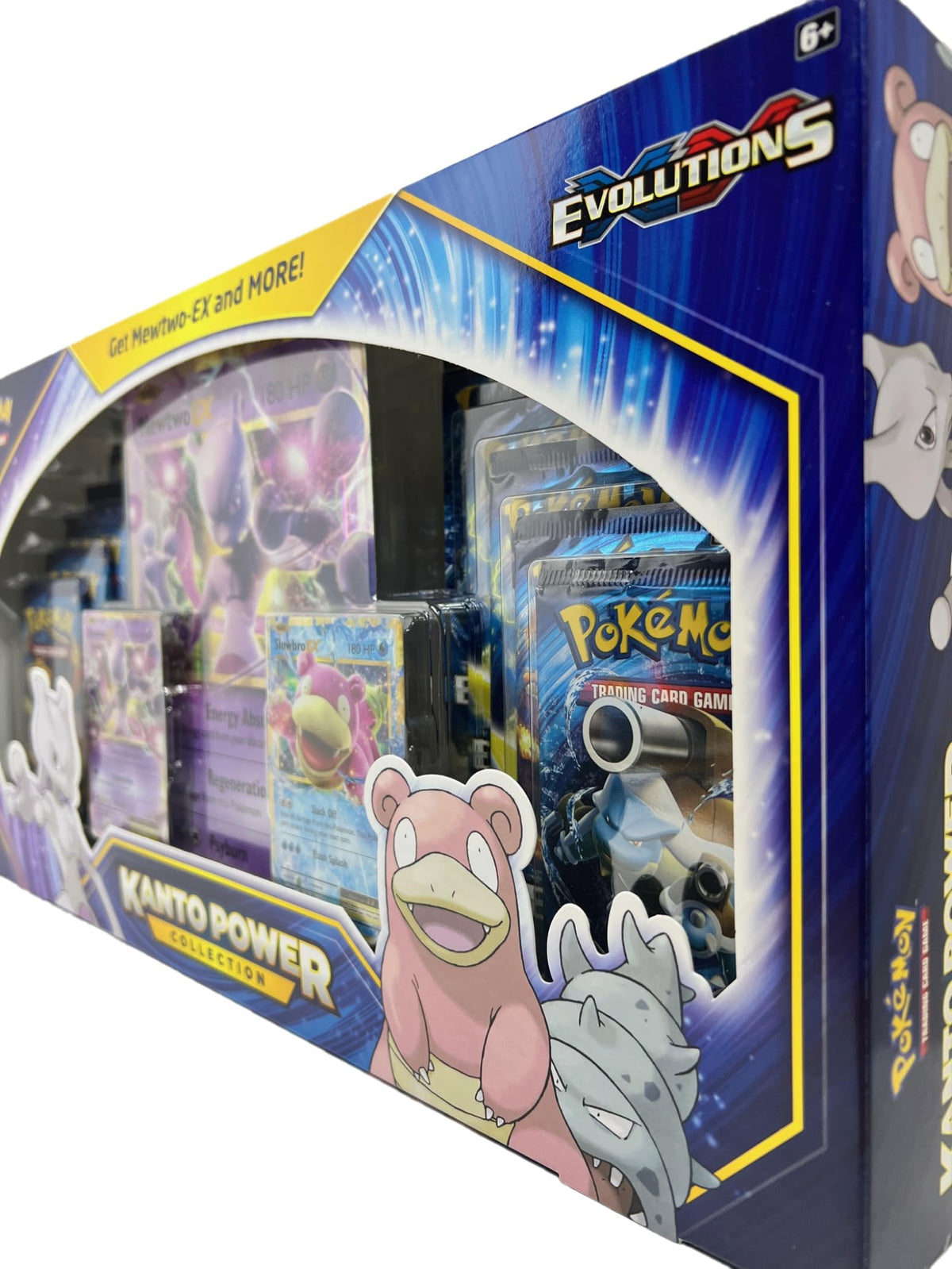 Pokemon TCG: Mewtwo-EX Slowbro-EX Kanto Power Premium Collection, 10 XY Evolutions Booster Packs