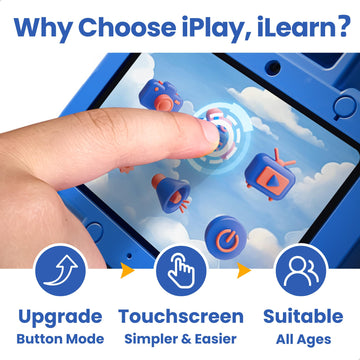 iPlay, iLearn Kid Touchscreen Selfie Camera, 1080P HD Digital Video Camera for Toddler 3-6, Outdoor Protable Travel Robot Camera W/ 32GB SD Card