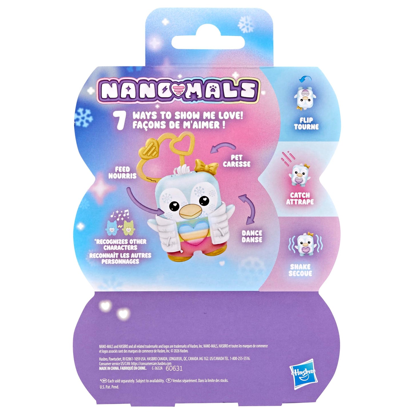 NANO-MALS Snowelle the Penguin, Electronic Pet with 70+ Responses, Holiday Toys, Interactive Fidget Toy for Girls & Boys Ages 5+