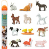 Safari Ltd. Farm Babies TOOB - Figurines: Donkey, Pony, Goat, Lamb, Horse, Cat, Corgi, Pig, Chicken, Holstein, Bunny - Educational Toy Figures