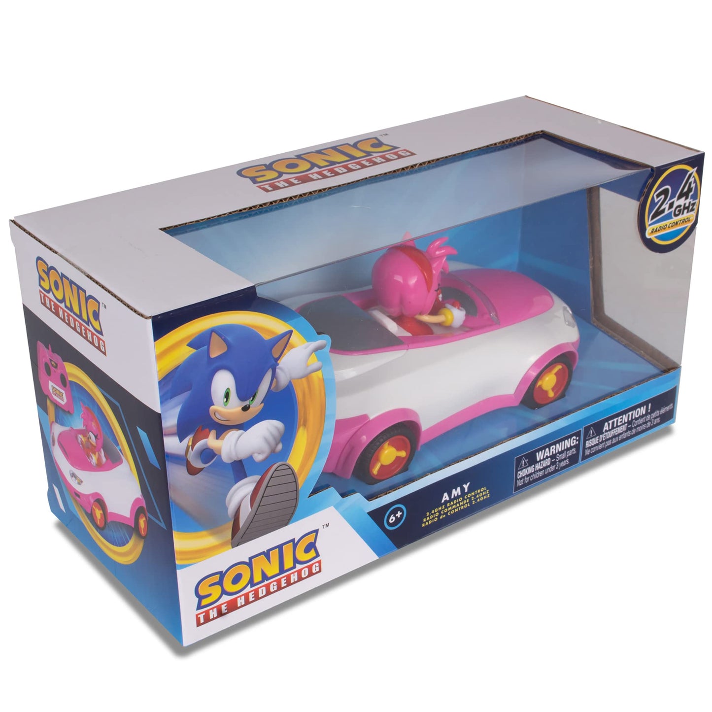 NKOK Sonic Racing RC Car Amy Rose 1:28 Scale, 2.4 GHz, Officially Licensed