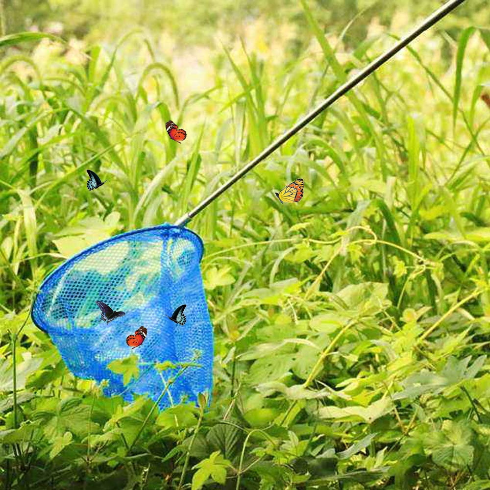 Kids Telescopic Butterfly Fishing Nets for Kids Catching Insect Net Outdoor Tools for Catching Bugs Fish Insect Ladybird, Extendable 34 Inches