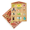 Tender Leaf Toys - The Bug Hotel - 13 Wood Garden Bugs with Shelving Unit and Front Panel - Made for Little Hands - Open-Ended Nature Play - Science