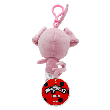 Miraculous Ladybug Kwami 5-inch Lifesize Backpack Keychains - Daizzi The Pig Clip-On Toys - Portable Ladybug and Cat Noir Accessories, Keychain Plush