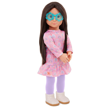 Outfit OG Sparkle Rainbow Dress Costume for 18 Inch Dolls