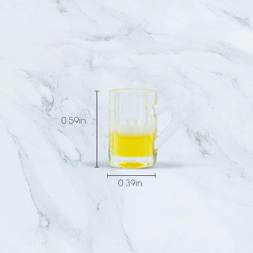 AUEAR, Lovely Mini Plastic Beer Cup Mug Model Mugs Miniature Cups for Accessories (20 Pieces)