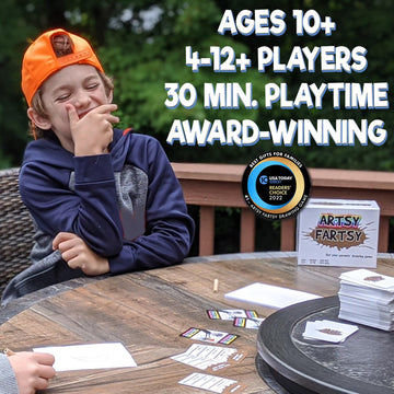 TwoPointOh Games Artsy Fartsy Drawing Game, Two-Time Winner USA Today Best Gift for Families, Team Game for Kids and Adults, Ages 10 Plus, 4-12