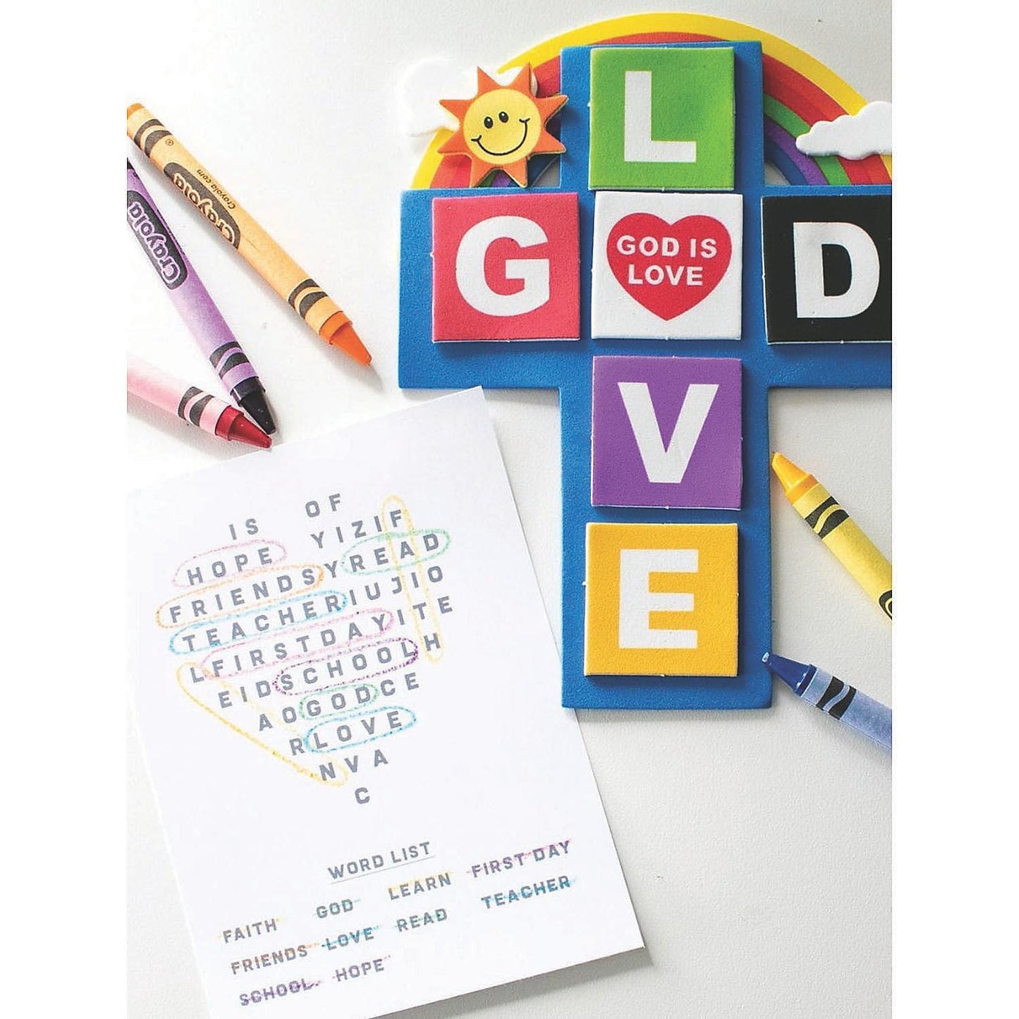 Fun Express God is Love Cross Magnet Craft Kit - Crafts for Kids and Fun Home Activities - VBS 2026 Vacation Bible School Supplies/Decor