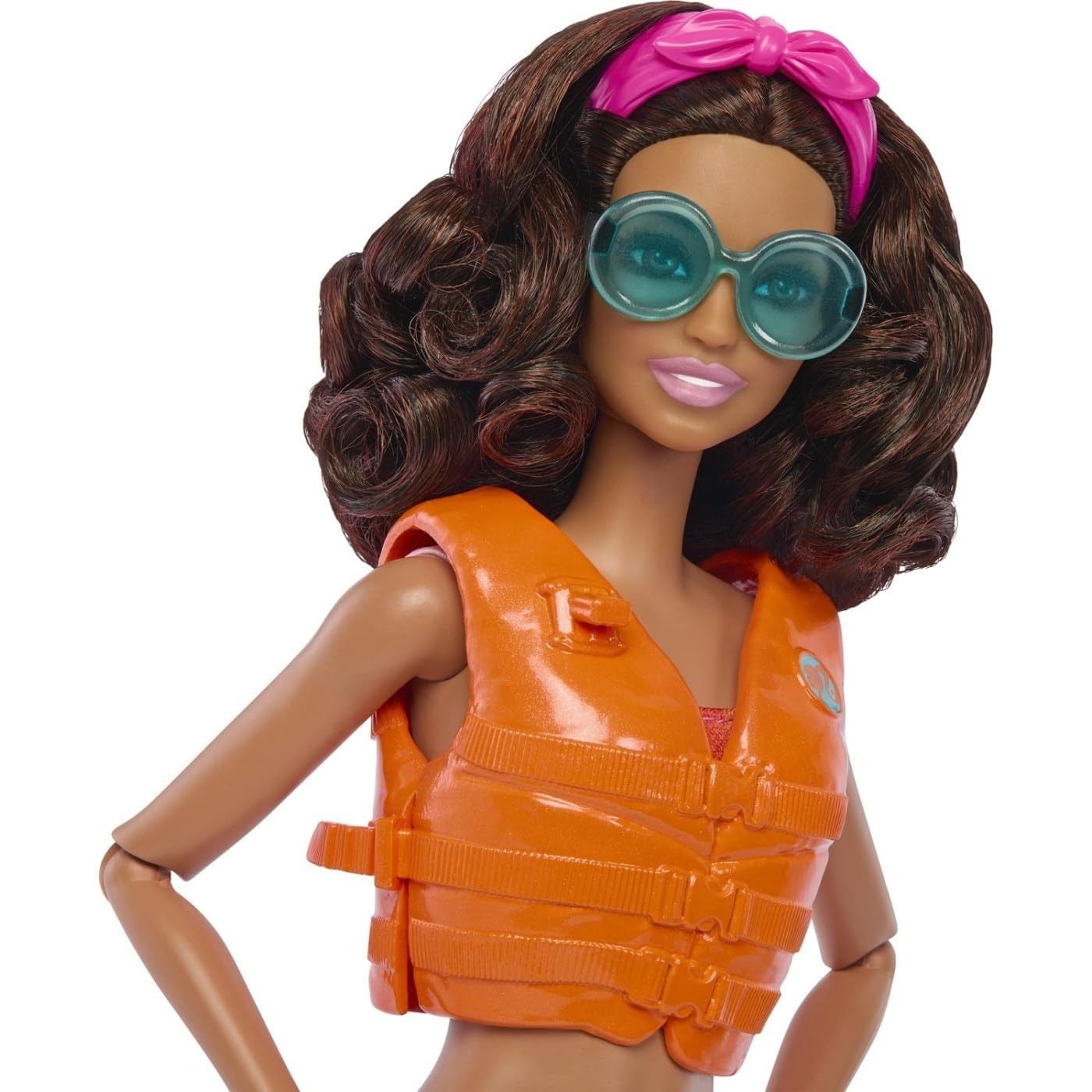 Barbie HPL69 Surf Doll Articulated Mannequin Brown Surfboard Puppy Themed Accessories Children's Toy from 3 Years