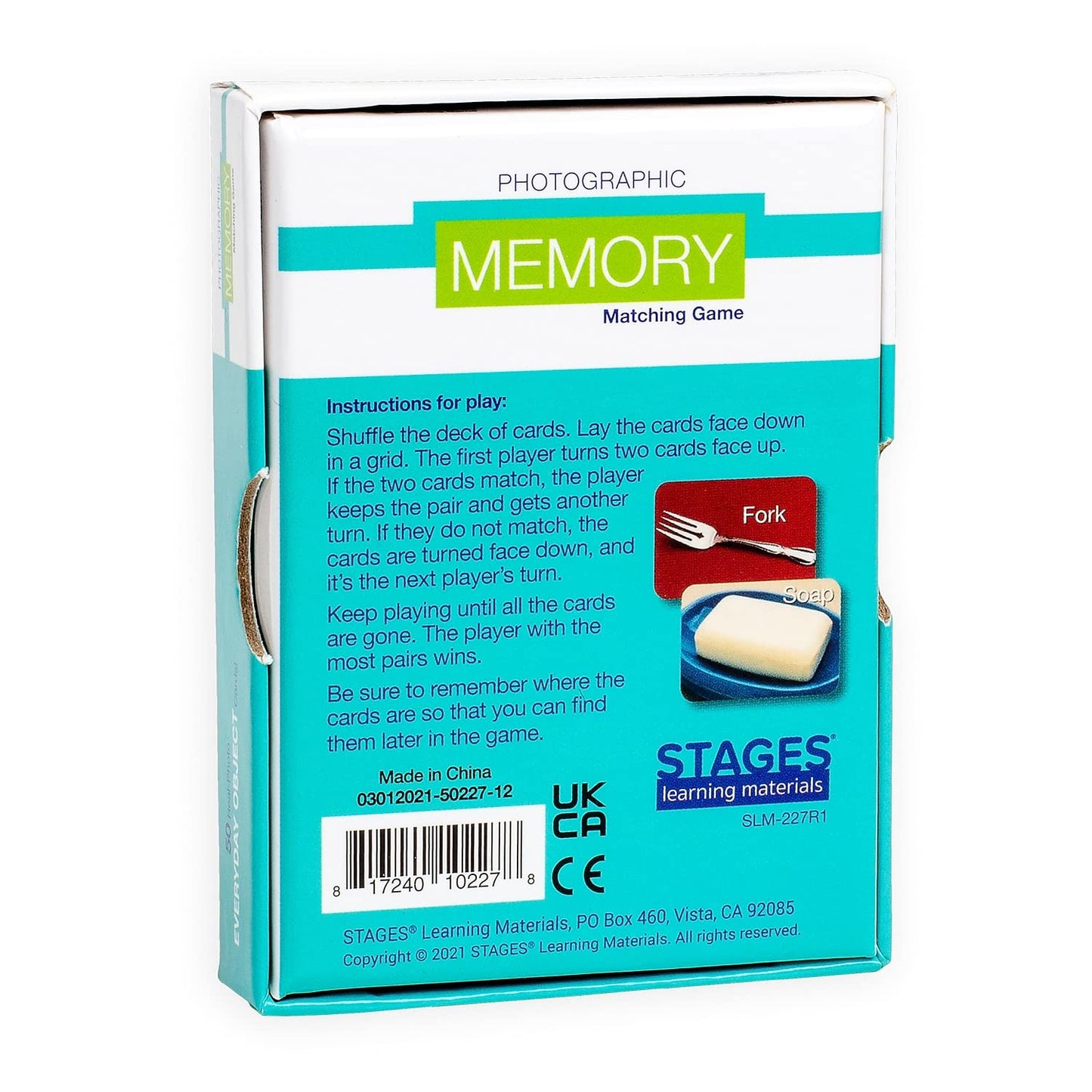 Stages Everyday Objects Matching Game with Real Photo Images from The Makers of Language Builder, Blue