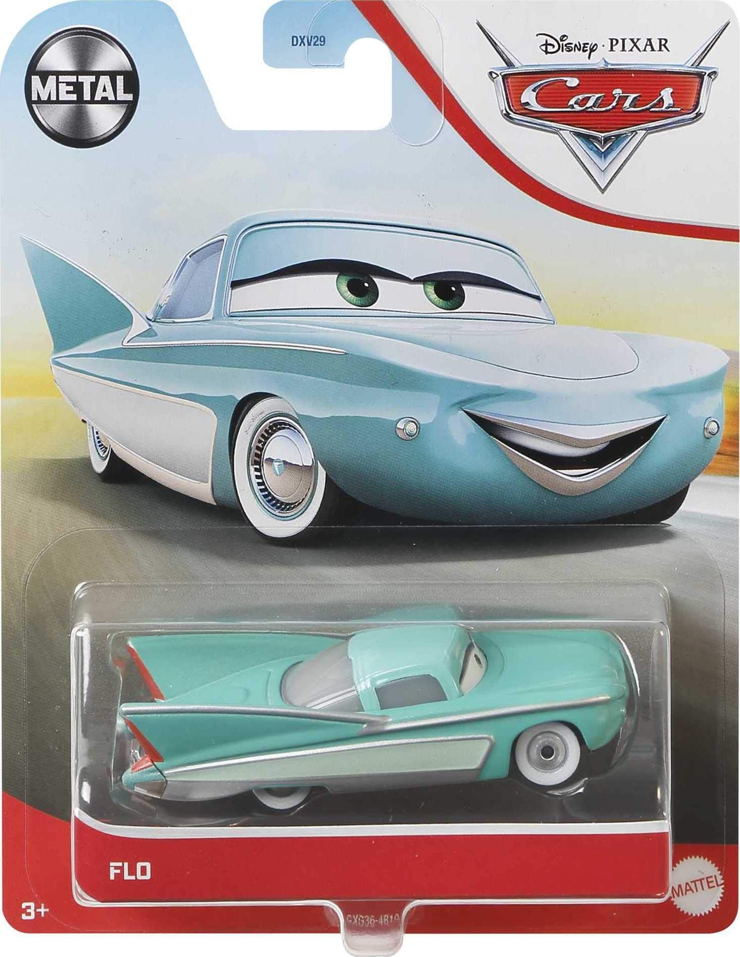 Disney Cars Toys Flo, Miniature, Collectible Racecar Automobile Toys Based on Cars Movies, for Kids Age 3 and Older, Multicolor
