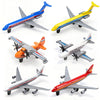 QUANA Airplane Toys, 6 Pack Metal Plane Pull Back Toy Airplanes for Kids 3-5 6 7 Years Old, Die Cast Aircraft Models Kids Play Vehicles Goodie Bag