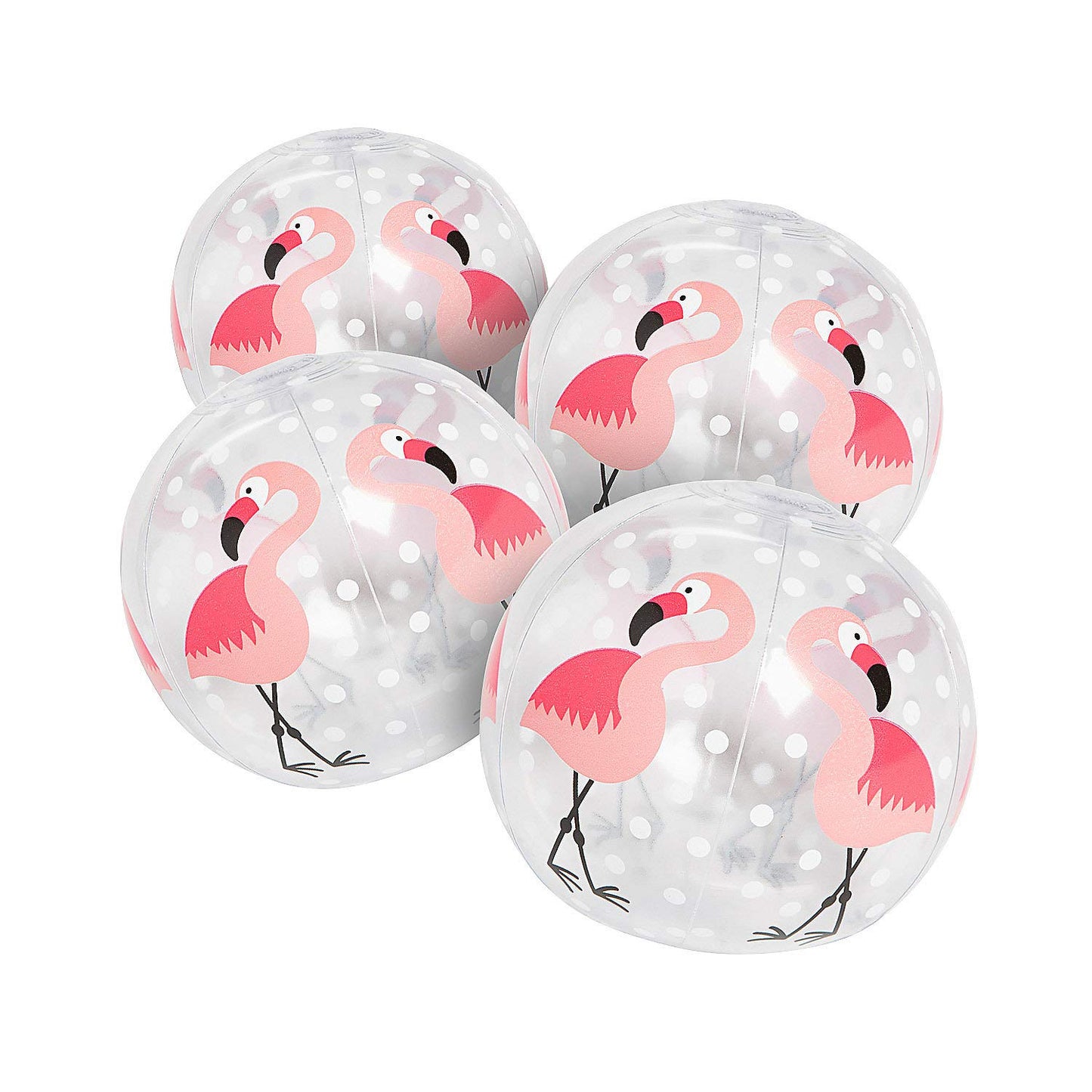 Fun Express Flamingo Mini Beach Ball - Toys - 12 Pieces
