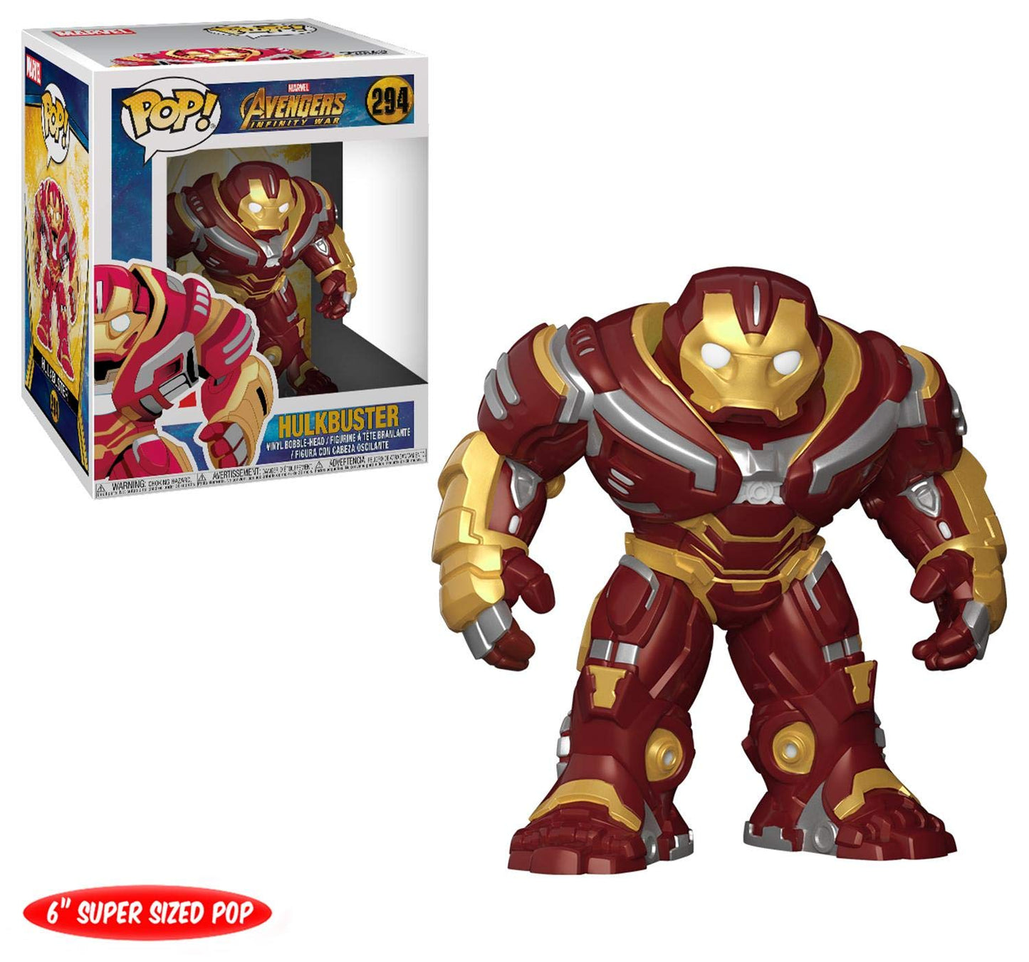 Funko Avengers Infinity War Oversized POP! Movies Vinyl Figure Hulkbuster 15 cm,Avengers Infinity War 9 Pop Vinyl,6 in