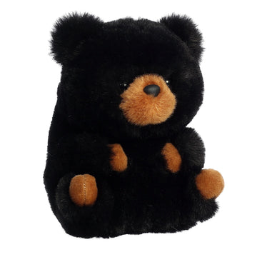 Aurora® Playful Rolly Pet™ Cuddles Black Bear™ Stuffed Animal - Compact Size for On-The-Go Fun - for Adults, Kids, Birthdays, and Anniversaries