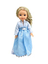 American Fashion World Ice Princess Inspired Dress for 14-Inch Dolls | Premium Quality & Trendy Design | Dolls Clothes | Outfit Fashions for Dolls