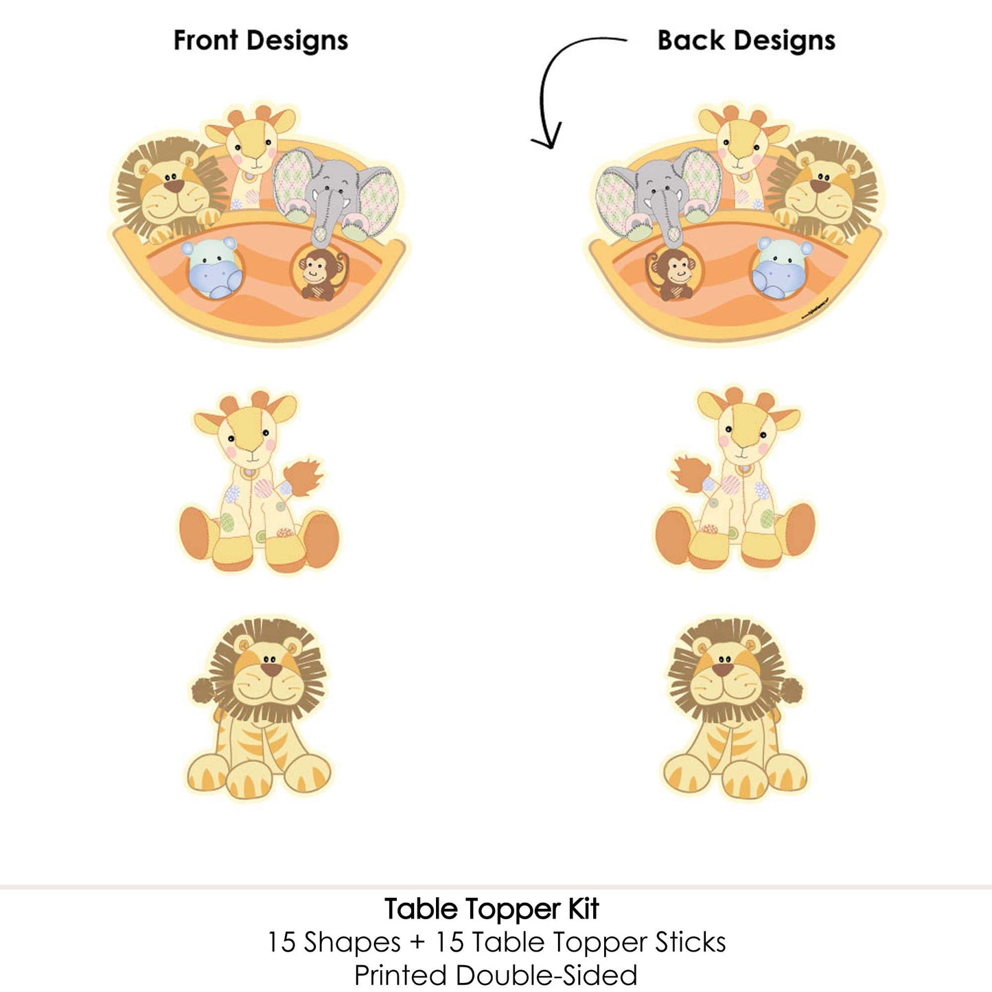 Big Dot of Happiness Noah's Ark - Baby Shower Centerpiece Sticks - Table Toppers - Set of 15