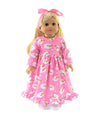 American Fashion World Pink Lamb Nightgown Pajamas for 18-Inch Dolls | Premium Quality & Trendy Design