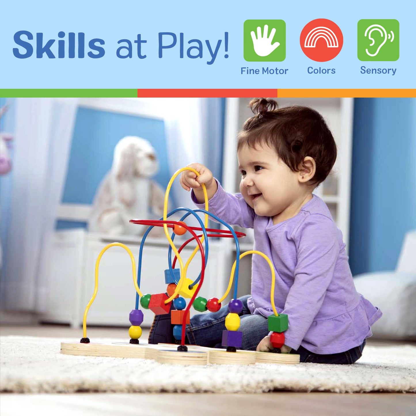 Melissa & Doug Classic Bead Maze - Wooden Educational Toy