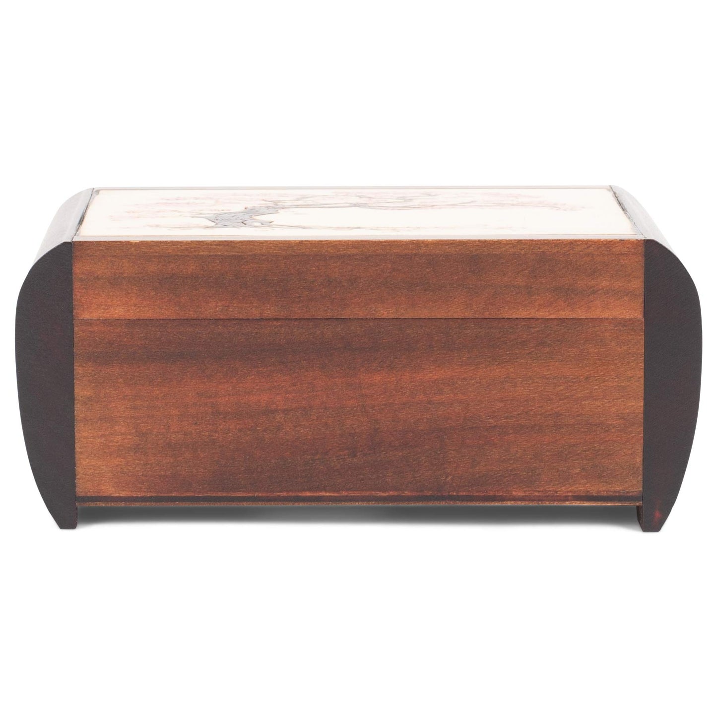 M. Cornell Tree Trick Puzzle Natural Brown 6 x 4 Solid Wood Decorative Hinged Box