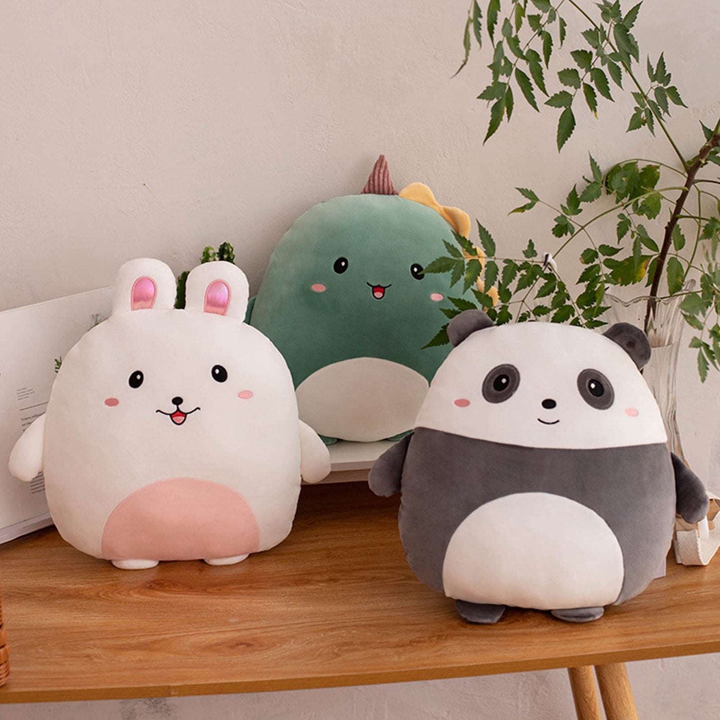 Grafingy Cute Panda Plush Pillow, 8 inch Panda Stuffed Animal Toy Kawaii Plushies Hugging Pillow Gifts for Room Decor Kids Birthday Valentine