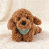 KIRIGAMI Dog Stuffed Animal, Golden Doodle Puppy Plush Toy with Realist Weighted Soft dog stuffed gift for kids?11 inches (Brown Color)