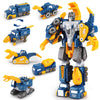 QUERCITRON Construct Truck Dinosaur Transform Toy Robot Car Magnet Vehicle