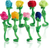 Tplay Rose Flower Plush for Toddlers: Bendable 0-Poke Encased Stems - Safe Worry-Free Play Toy - 15lbs Tear-Resistant Stuffed Bouquet Girl Gift 2-5