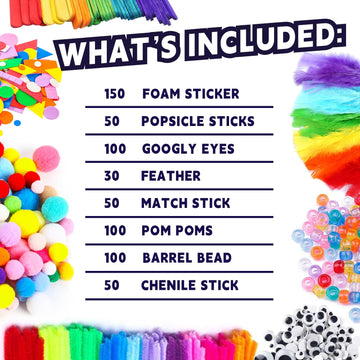 Itopstar Arts and Crafts Supplies Kit Craft Set for Kids-Art Supplies Kids Art Supplies for Preschool, Homeschool and Kindergarten DIY Crafting