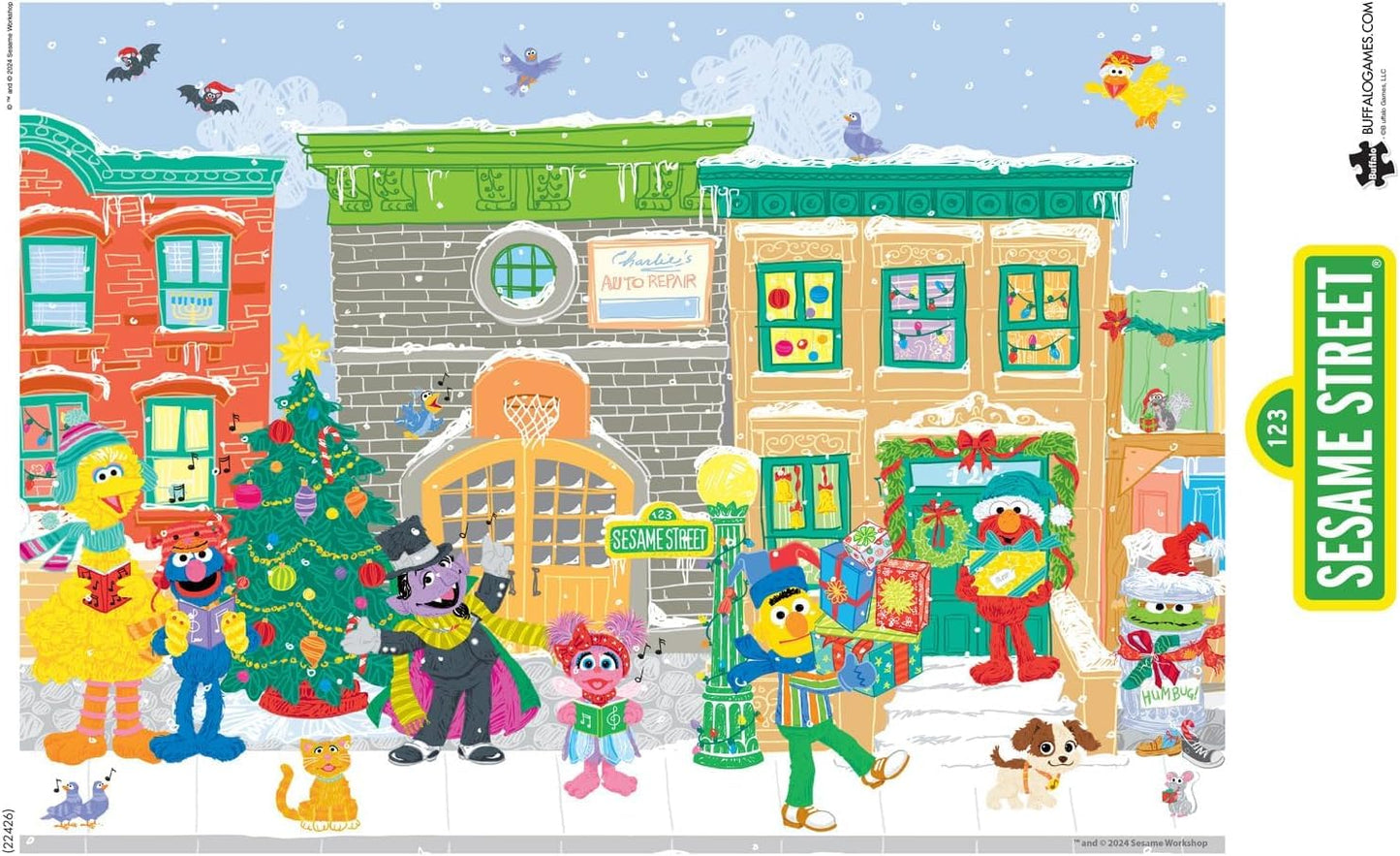 Buffalo Games - Carolers on Sesame Street - 300 Piece Puzzle for Adults